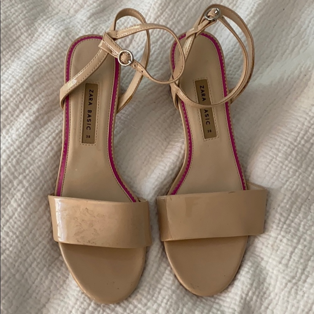 Zara nude strappy sandals